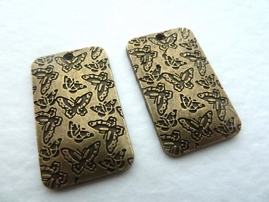 bronze butterfly pendants