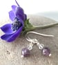 Sterling Silver Amethyst and Crystal Earrings - Image 4