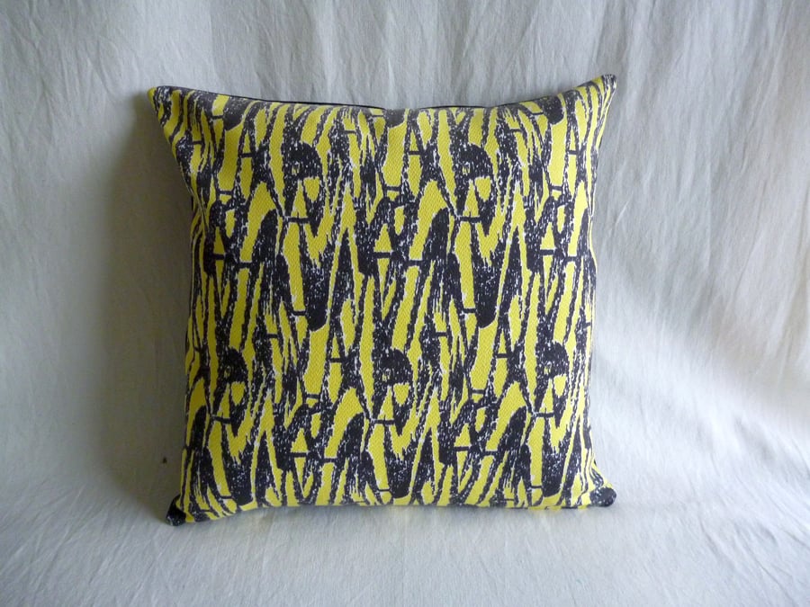 1950s vintage barkcloth cushion cover