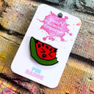 Watermelon Slice Pin Badge - Cute Pin Badge - Pin Badge - Badge - Gift