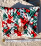 Christmas pouch, Small cotton crochet hand stitched lined pouch for small items - Image 4