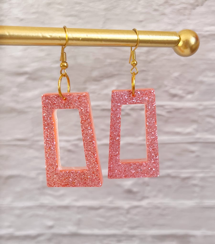 Sparkly Pink Earrings