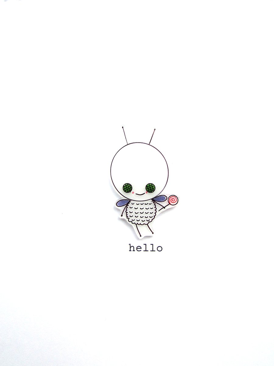 hello - jeff the fly - handmade card