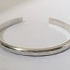 Textured Bangle, Recycled Sterling Silver