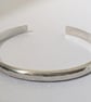Textured Bangle, Recycled Sterling Silver