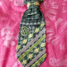 Very pretty Green Embellished Boho Statement Tie Necktie Necklace 