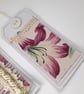 Gift Tags - plum pink, reclaimed curtain textiles with vintage silk and lace - Image 5