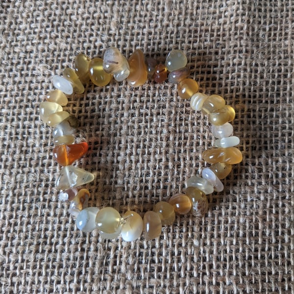 Yellow agate bracelet