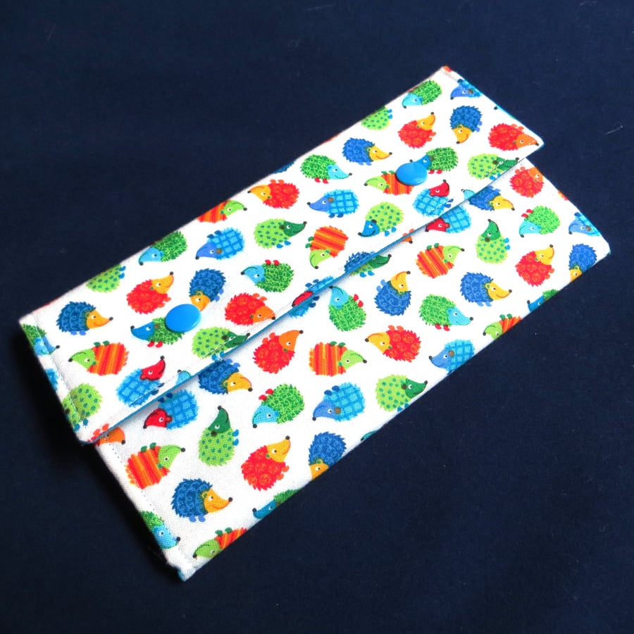 Fabric Purse - Scattered Hedgehogs