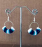 Blue Button earrings - Image 1