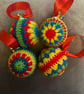 Handmade crochet Christmas tree decorations 