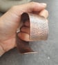 Copper cuff bracelet,  Spiral pattern, 7th anniversary gift, Beach lover gift - Image 3