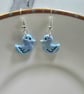Polymer clay duck pastel coloured earrings on silver plated earhooks