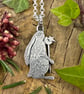 Silver Moon and Star Hare Pendant - Image 1