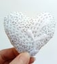 Hand Embroidered Heart Pin Cushion - Image 5