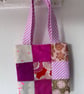 Summer seconds - pink patchwork mini bag - in Christmas fabrics - super cute - Image 1