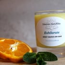 Sweet orange and Sage essential oil candle