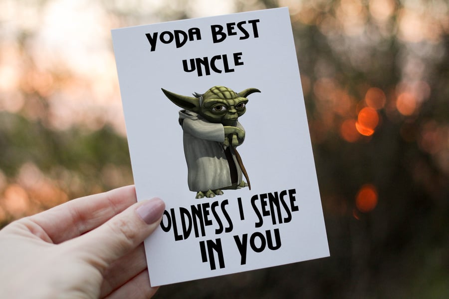 Yoda Best Uncle Birthday Card, Yoda Birthday Card, Card for Uncle, Birthday Card