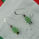 Sparkly Christmas Tree Earrings