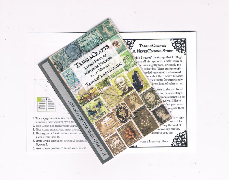 Little Book of Notebook Projects - mini zine DIY projects: bookmark, pocket etc