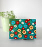 Teal Floral Hand painted Box, Wildflowers Pattern, Storage for Jewellery  - Image 1