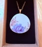 Upcycled bone china necklace floral flower - Image 1