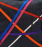 Blue Denim ribbon geometric 16"  envelope cushion cover.  - Image 3
