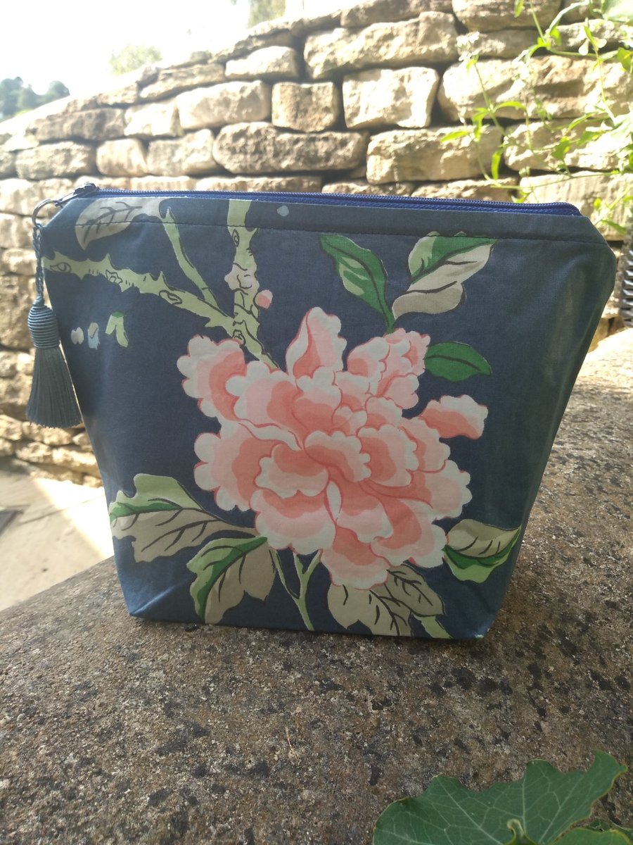 A small Cosmetic Bag made from Vintage Fabric