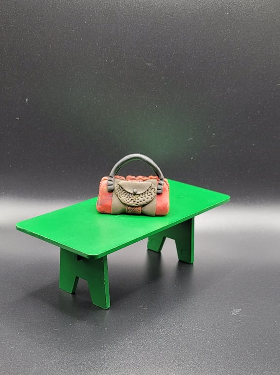 Polymer clay handbag 112 scale miniature novelty gift