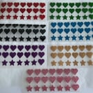 Heart-shaped htv iron on vinyl decal stickers. 