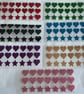 Heart-shaped htv iron on vinyl decal stickers. 