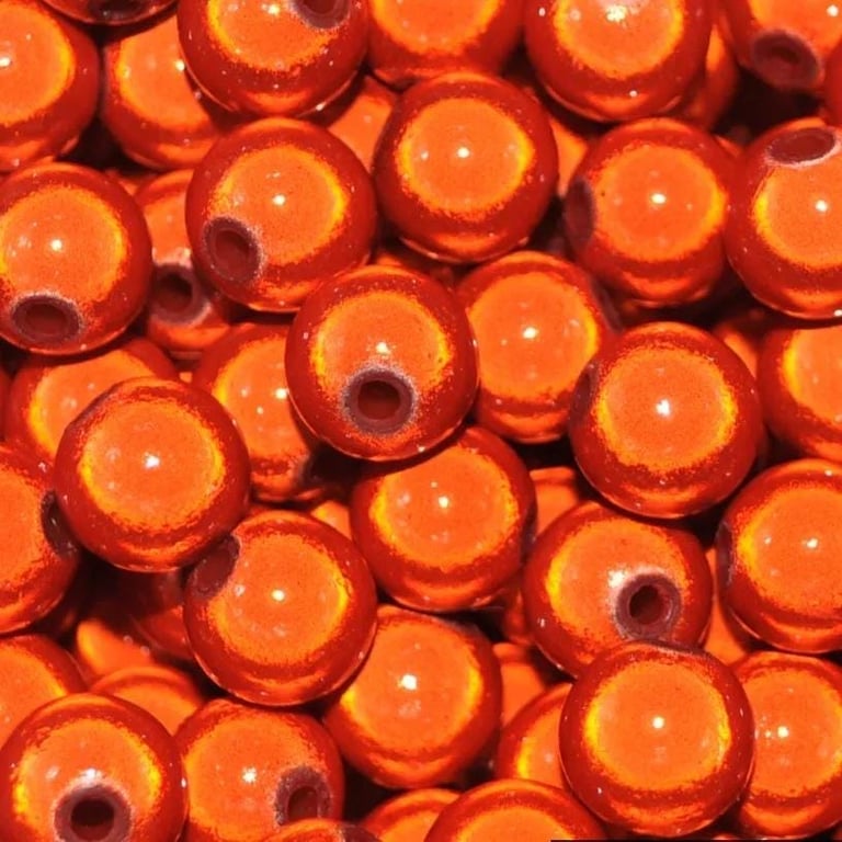 4-12 mm Round Orange Illusion Miracle Acrylic beads for DIY Handcraft or Jewelle