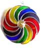 Rainbow Swirls Stained Glass Suncatcher Circular - Image 2