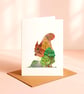 Red Squirrel, A6 giclée greetings card with recycled brown envelope - Image 3