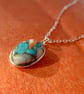 'Patchwork' spiny oyster and turquoise pendant necklace - Image 3