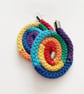 Rainbow Cotton Statement Hoops made with wired rope, Gifts for Colour Lovers - Image 2