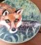 Wooden Coaster handpainted with a Red Fox - Image 6