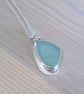 Sea glass and silver bezel set pendant  - Image 5