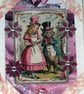 Cheshire Cat & Alice - Hand Crafted Decoupage Greeting Card - Blank 2848 - Image 1