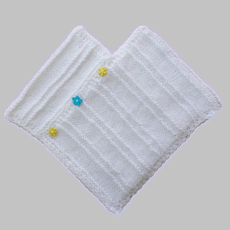 KNITTING PATTERN PDF Garter Ridge Poncho for Baby