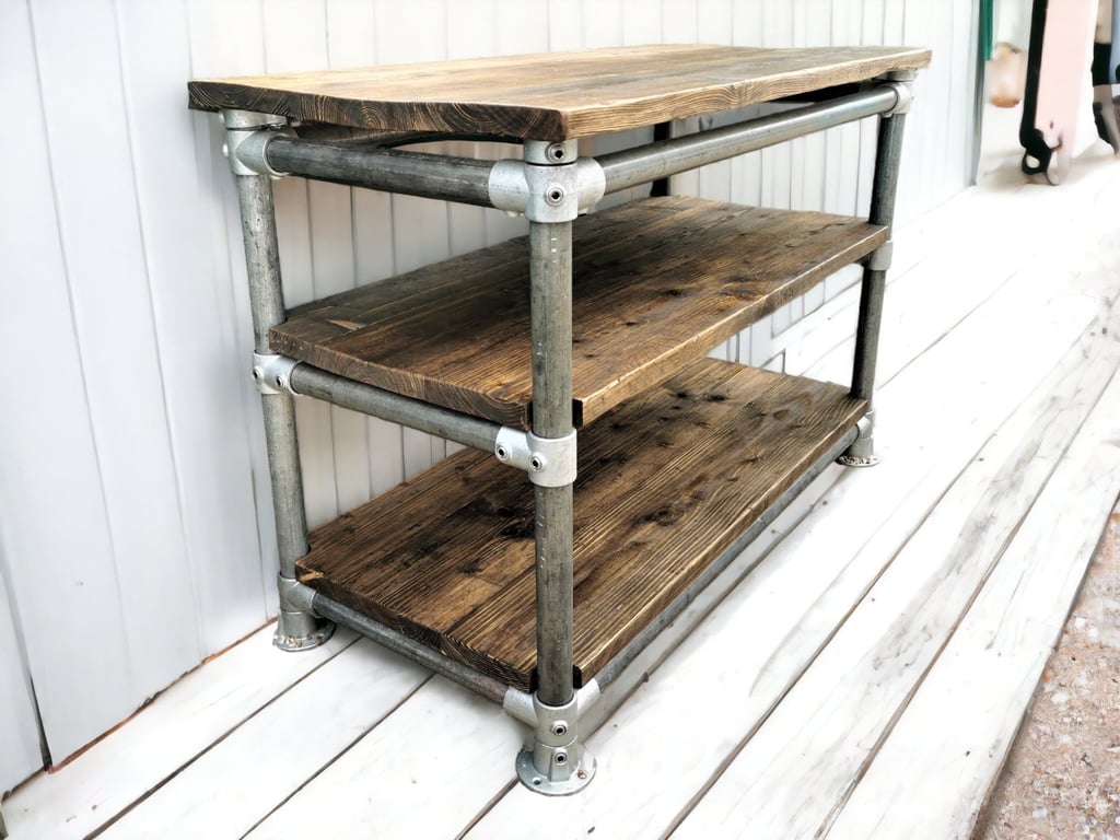 Kitchen Island Custom Made From Reclaimed Scaffold Boards THE REDLAND