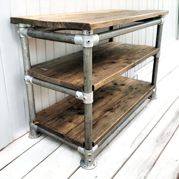 Kitchen Island Custom Made From Reclaimed Scaffold Boards THE REDLAND