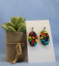 Oval Terrazzo Drop Earrings - Image 3