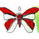 Birthstone Butterfly Suncatcher Stained Glass Ruby July