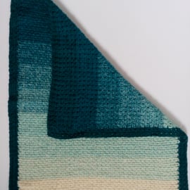 Baby blanket, small pram blanket, Merino wool blanket, crocheted blanket