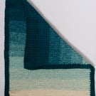 Baby blanket, small pram blanket, Merino wool blanket, crocheted blanket