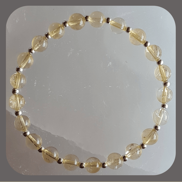 Citrine and sterling silver bracelet