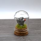 small grey dog keepsake figure