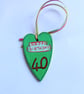 40th birthday wooden heart - Image 2