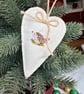 Beautiful linen hedgehog embroidered lavender bag - Image 2
